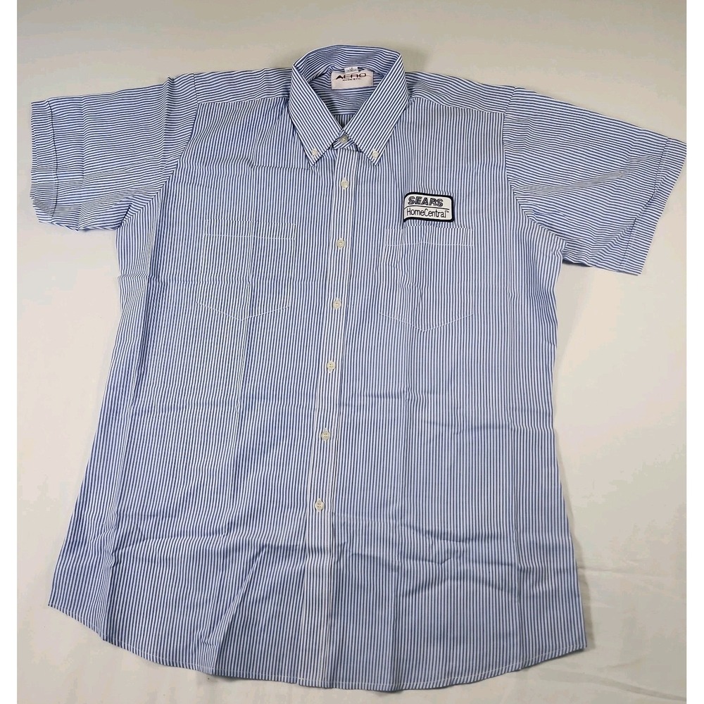 Vintage Sears Home Central Employees Short Sleeve Shirt Size Large With Logo